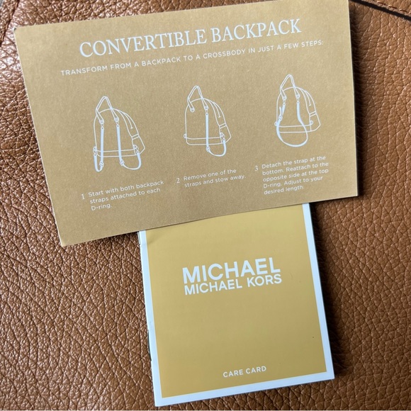 NWT Michael Kors Viv Acorn Convertible Leather Backpack, 30F6GVBB3L - Picture 10 of 12